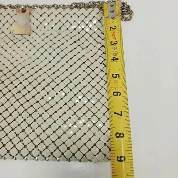 Whiting and Davis MESH Metal Bag White - Picture 7 of 8